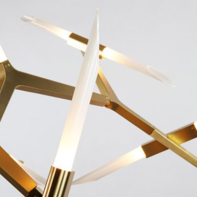 Shown in Brushed Brass finish, angle cut glass