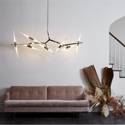 Shown in Polished Nickel finish, lit, in use