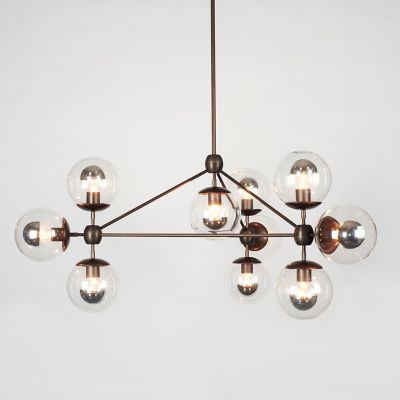 Modo 3 Sided Chandelier - 10 Globes