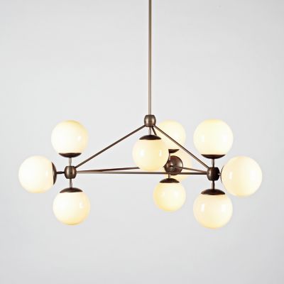 Modo 3 Sided Chandelier - 10 Globes