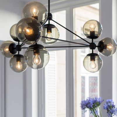 Modo 3 Sided Chandelier - 10 Globes