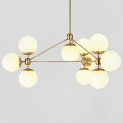 Modo 3 Sided Chandelier - 10 Globes