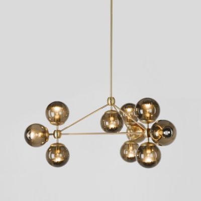 Modo 3 Sided Chandelier - 10 Globes