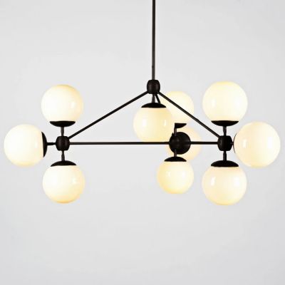 Modo 3 Sided Chandelier - 10 Globes