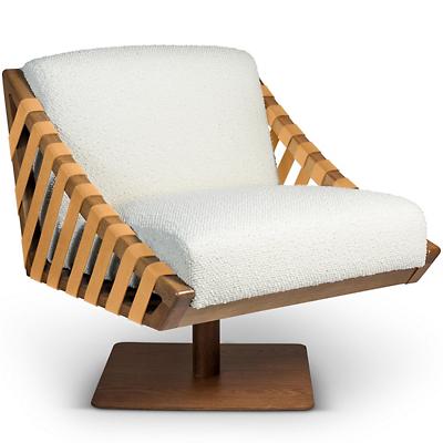 Modern Brazilian Girona Swivel Chair
