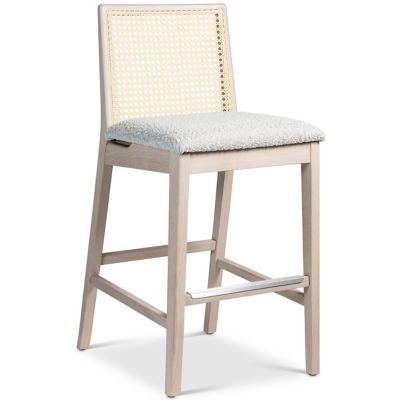 Modern Brazilian Nardia Cane Stool