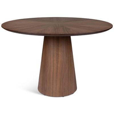 Modern Brazilian Mona Wooden Top Round Dining Table
