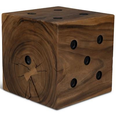 Naturals Dice End Table