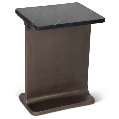 Marbelle I-Beam Marble Side Table