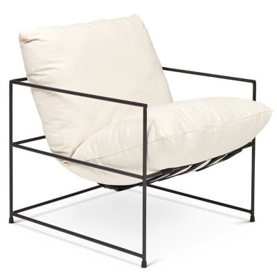 Metro Trent Accent Chair (Washed White) - OPEN BOX