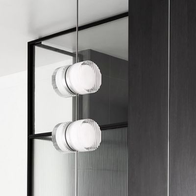 Shown in White finish, lit, in use