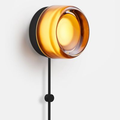Dimple Wall Sconce (Amber|Black Anodized|Bottom) - OPEN BOX