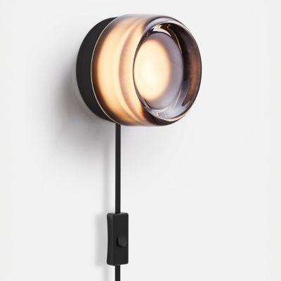Dimple Wall Sconce (Smoked|Black|Bottom w/toggle) - OPEN BOX
