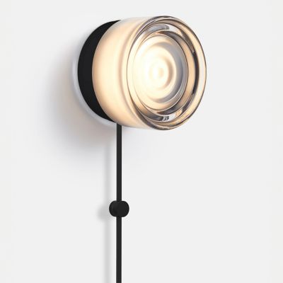 Ripple Corded Wall Sconce (Smoked|Black|Bottom) - OPEN BOX