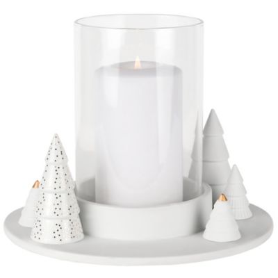 Fir Tree Hurricane Candle Holder