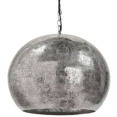 Pierced Metal Sphere Pendant
