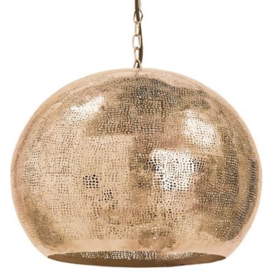 Pierced Metal Sphere Pendant