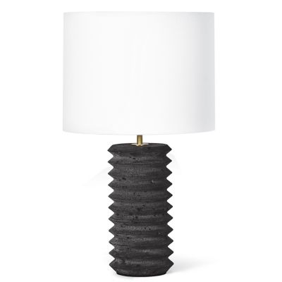 Noir Column Travertine Lamp