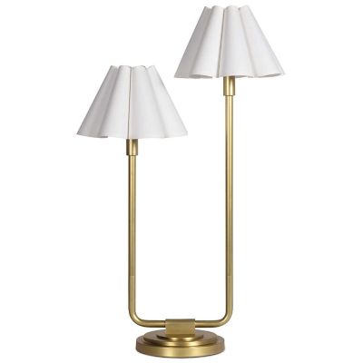 Polly Double Arm Scalloped Table Lamp