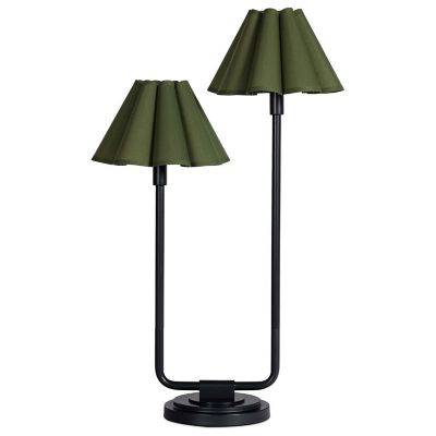 Polly Double Arm Scalloped Table Lamp