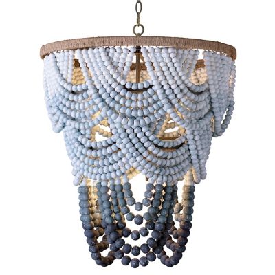 Ombre Wood Bead Chandelier