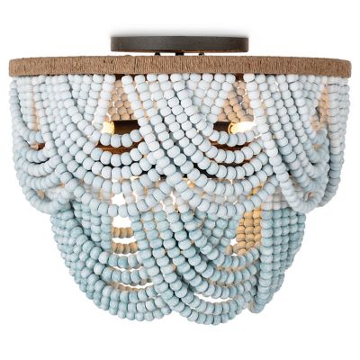 Ombre Wood Bead Flushmount