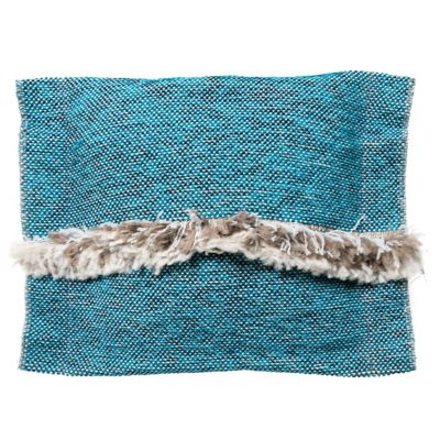 Silky Outdoor Throw Pillow with Fringe