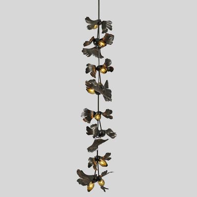 Fluted Ginkgo 10 Totem Chandelier