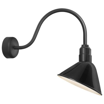 Angle Reflector Outdoor Wall Sconce (Black/10 In) - OPEN BOX