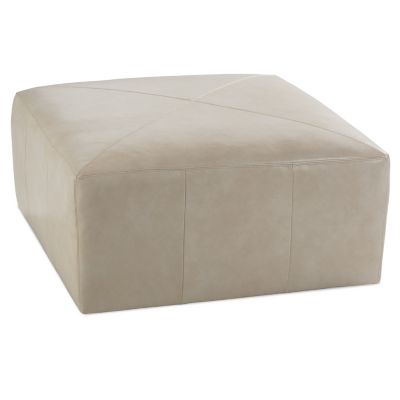 Miles Leather Square Ottoman