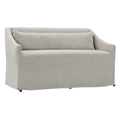 Odessa Slipcover Dining Bench With Casters
