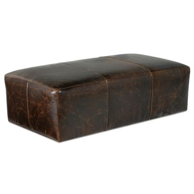 Macon Leather Ottoman
