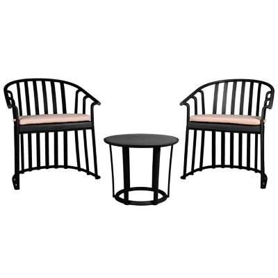 Raff 3 Piece Outdoor Conversation Set with Cushions