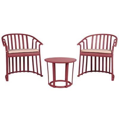 Raff 3 Piece Outdoor Conversation Set with Cushions