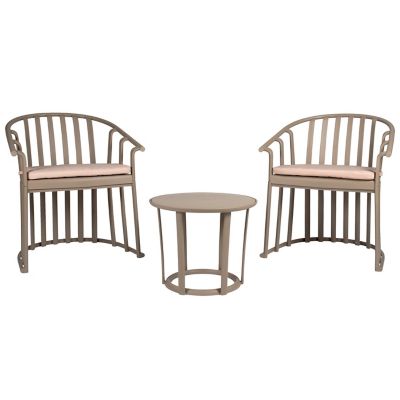 Raff 3 Piece Outdoor Conversation Set with Cushions
