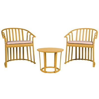 Raff 3 Piece Outdoor Conversation Set with Cushions