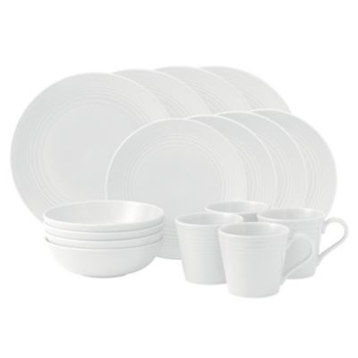 Maze Dinnerware Set, 16 Piece Set with Mugs