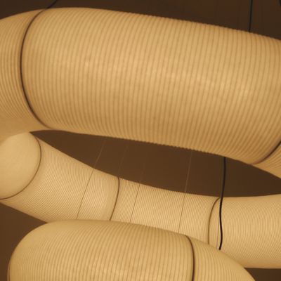 Shown in White finish, lit, Detail shot
