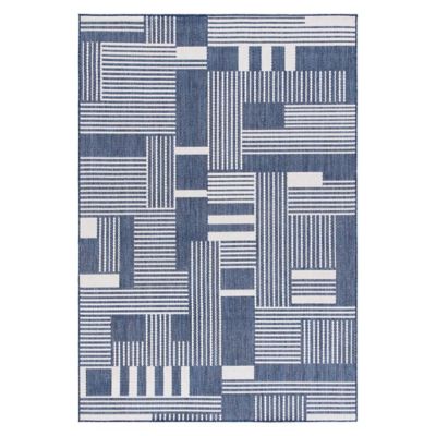 Navy Indoor/Outdoor Flat Area Rug