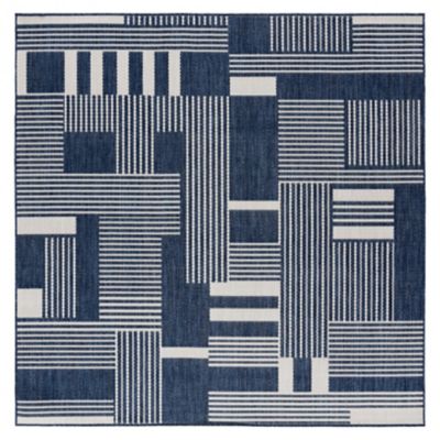 Navy Indoor/Outdoor Flat Area Rug