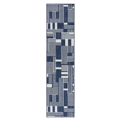 Navy Indoor/Outdoor Flat Area Rug