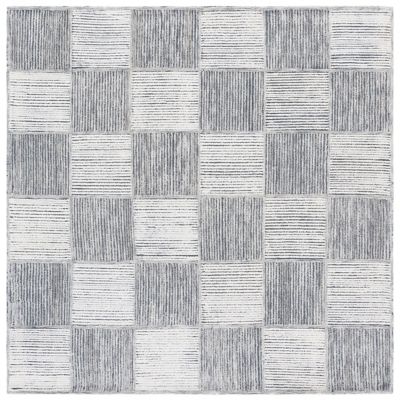 Pale Grid Area Rug