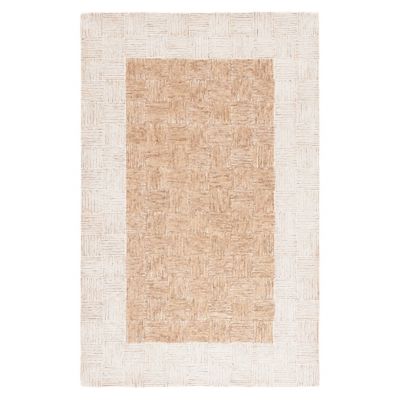 Bone Border Area Rug