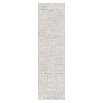 Silver Check Area Rug