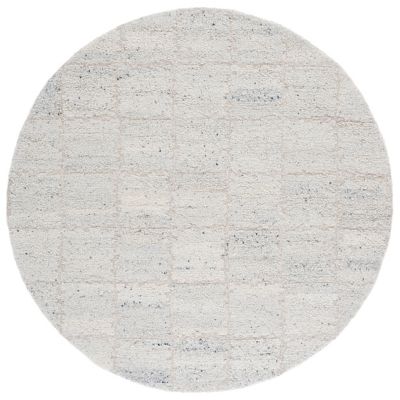 Silver Check Area Rug