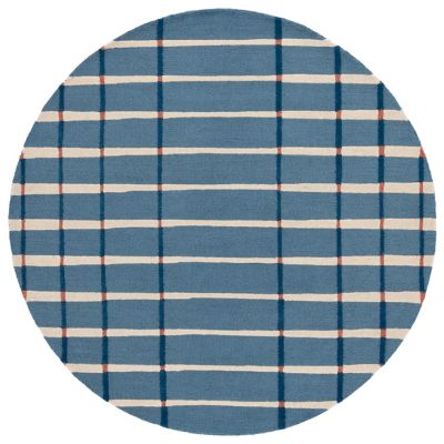 Blue Stamp Area Rug
