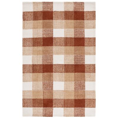Rust Tile Area Rug