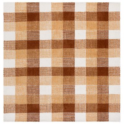 Rust Tile Area Rug