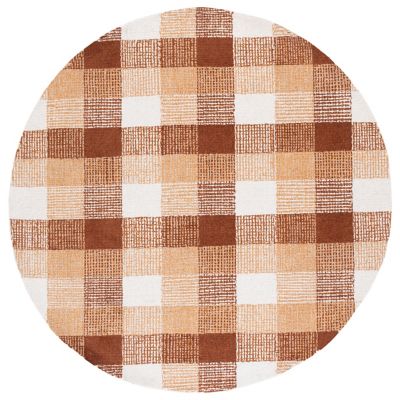 Rust Tile Area Rug