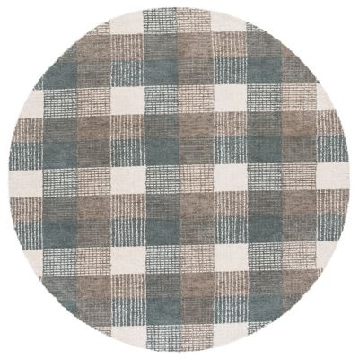 Rust Tile Area Rug